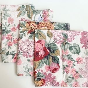 Vintage Ralph Lauren pink floral cloth napkins